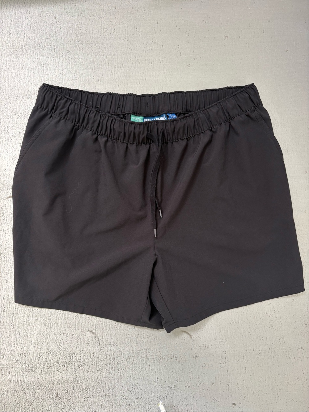 Reel Legends Black Performance Elastic Waist Shorts